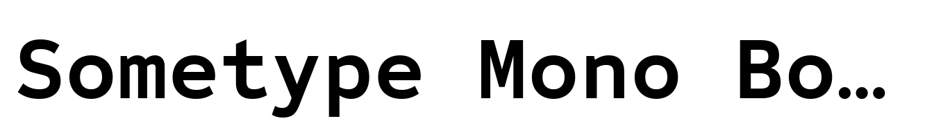 Sometype Mono Bold